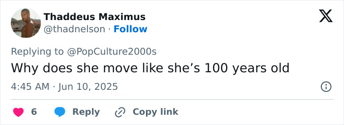 Tweet from Thaddeus Maximus questioning Mariah Carey's performance movements at the 2025 BET Awards amid Ozempic discussion. Tweet from Thaddeus Maximus questioning Mariah Carey's performance movements at the 2025 BET Awards amid Ozempic discussion.