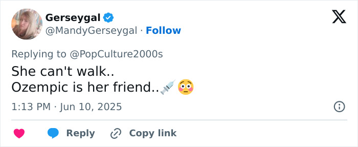 Tweet discussing Ozempic related to Mariah Carey's performance at 2025 BET Awards, expressing concern about her health. Tweet discussing Ozempic related to Mariah Carey's performance at 2025 BET Awards, expressing concern about her health.