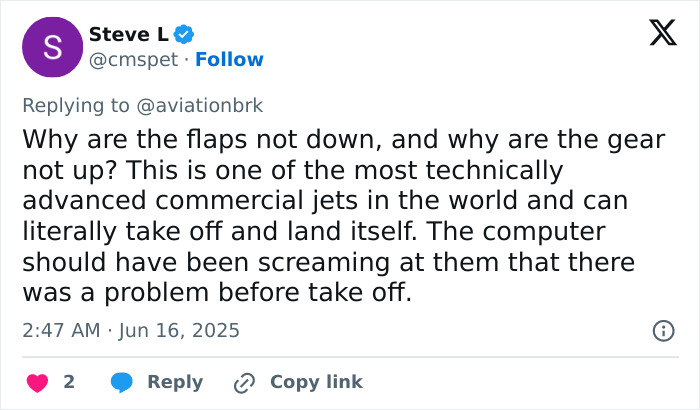 Screenshot of a tweet questioning Air India plane's flaps and gear status before crash in new enhanced clip. Screenshot of a tweet questioning Air India plane's flaps and gear status before crash in new enhanced clip.