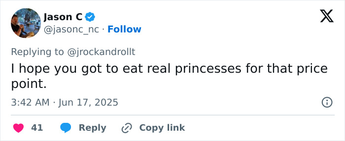 Tweet mocking dad shocked by $1K Disneyland breakfast bill, highlighting high costs and reactions online. Tweet mocking dad shocked by $1K Disneyland breakfast bill, highlighting high costs and reactions online.