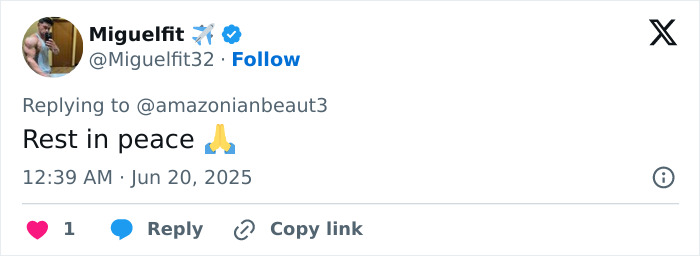 Tweet from bodybuilder dubbed She Hulk expressing rest in peace, highlighting women's safety concerns in a tragic incident. Tweet from bodybuilder dubbed She Hulk expressing rest in peace, highlighting women's safety concerns in a tragic incident.