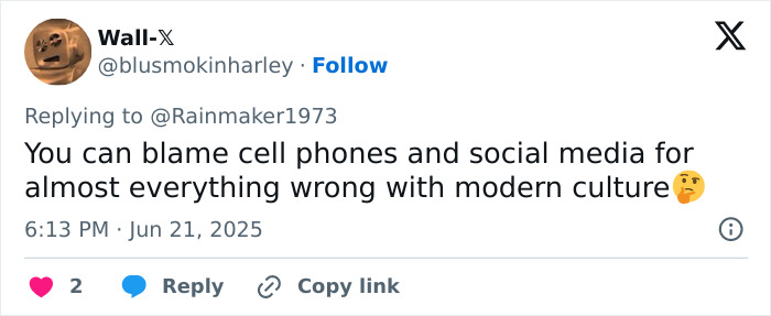 Tweet criticizing cell phones and social media for cultural issues amid tourist ripping hole in 18th century painting controversy.