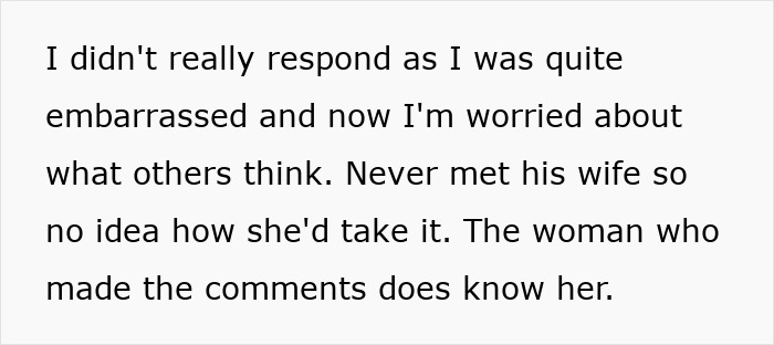 Text discussing feelings of embarrassment and concern about gifting a plant to a male colleague, mentioning uncertainty about his wife's reaction. Text discussing feelings of embarrassment and concern about gifting a plant to a male colleague, mentioning uncertainty about his wife's reaction.