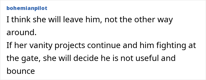 Screenshot of an online comment discussing Meghan Markle's "insufferable" interview about Harry and their relationship. Screenshot of an online comment discussing Meghan Markle's "insufferable" interview about Harry and their relationship.