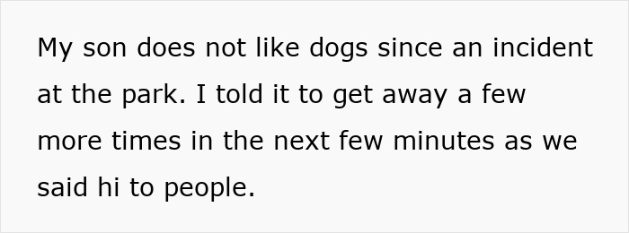 Son upset with dog after park incident, mom demands dog stay locked during kid’s birthday for safety.