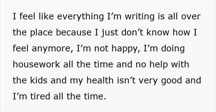 Text about wife converting, adopting husband's culture, raising kids alone, and feeling like outsider to in-laws.