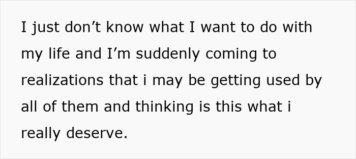 Text image showing a personal reflection about feeling used and uncertain about life by a wife who adopted husband’s culture.