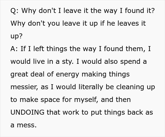 Text message conversation about tidiness and frustration, highlighting issues with bad memory causing disagreements. Text message conversation about tidiness and frustration, highlighting issues with bad memory causing disagreements.