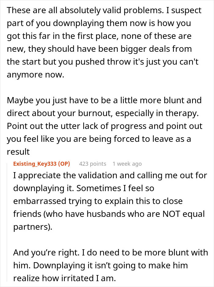 Text conversation discussing wife feeling grossed out by husband and struggling to address issues in their relationship. Text conversation discussing wife feeling grossed out by husband and struggling to address issues in their relationship.