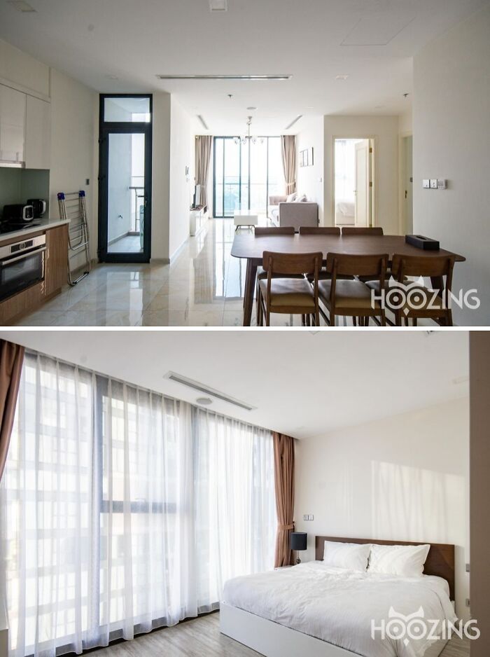 Modern apartment interior with open living space and bedroom, showcasing what 1 million dollars buys worldwide.