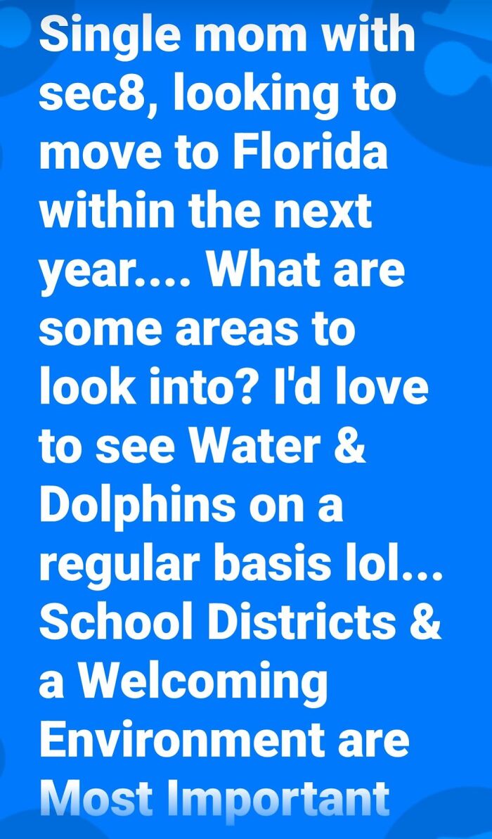 Single mom seeking advice on Florida areas with good school districts and a welcoming environment.
