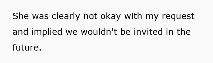 Kid at birthday party demanding mom unlock dog from another room, showing frustration and insistence.