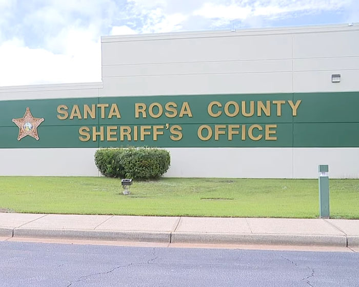 Santa Rosa County Sheriff's Office building exterior related to captive woman's brave cry for help and rescue. Santa Rosa County Sheriff's Office building exterior related to captive woman's brave cry for help and rescue.