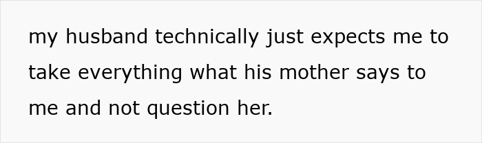 Text excerpt showing a wife feeling like an outsider to in-laws despite adopting husband’s culture and raising kids alone.