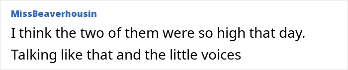 Comment from MissBeaverhousin humorously roasting Meghan Markle’s insufferable interview about Harry, on a social media post. Comment from MissBeaverhousin humorously roasting Meghan Markle’s insufferable interview about Harry, on a social media post.
