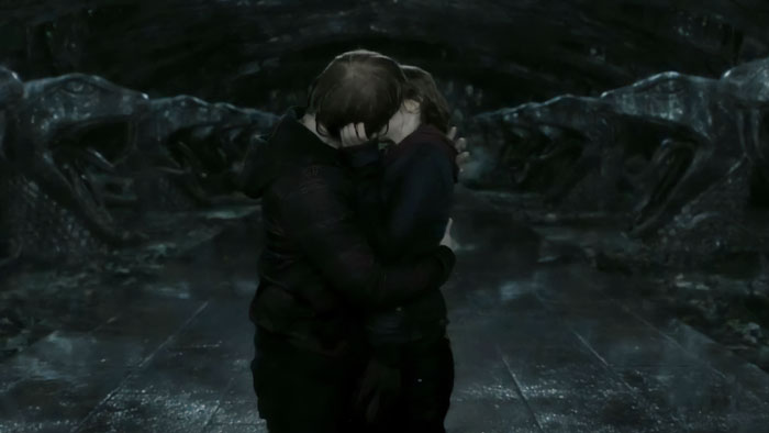 A dark scene from Harry Potter with two characters embracing, highlighting controversial incest discussion and Emma Watson’s reaction. A dark scene from Harry Potter with two characters embracing, highlighting controversial incest discussion and Emma Watson’s reaction.
