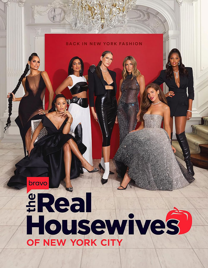 Cast of Real Housewives of New York City posing during fashion event, highlighting Real Housewives exec childbirth tragedy. Cast of Real Housewives of New York City posing during fashion event, highlighting Real Housewives exec childbirth tragedy.