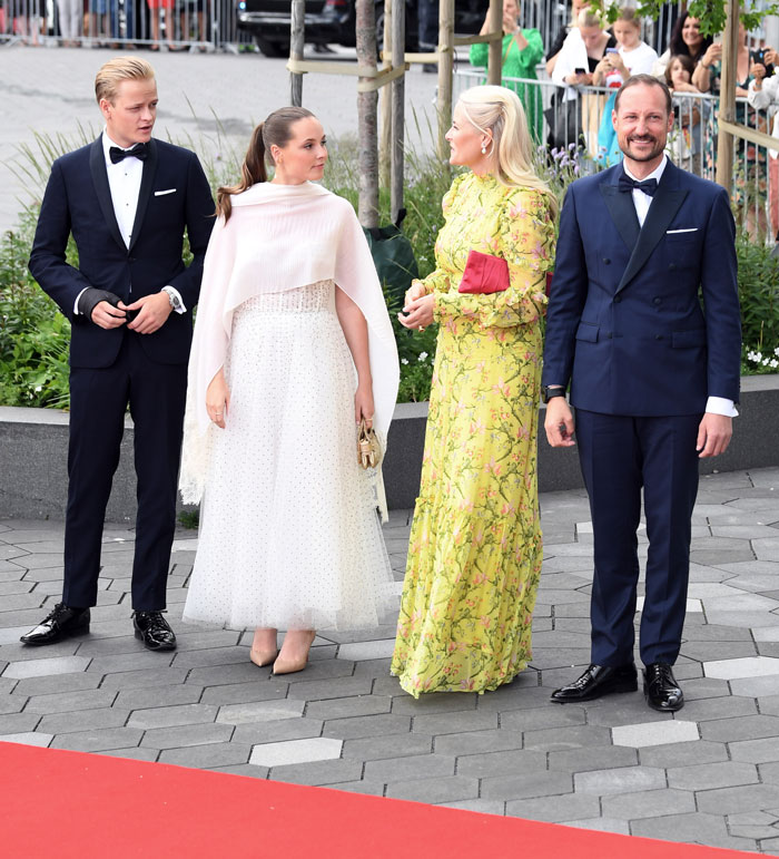 Norwegian Crown Princess’s son in formal attire at event amid charges including violent assaults on women.