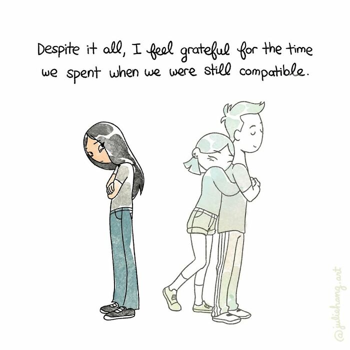 A woman feeling grateful reflecting on past compatibility, illustrating the ups and downs of life in a moving story.