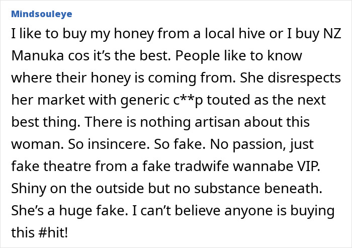 Alt text: Comment criticizing Meghan Markle's brand products and their connection to Williams Sonoma controversy. Alt text: Comment criticizing Meghan Markle's brand products and their connection to Williams Sonoma controversy.