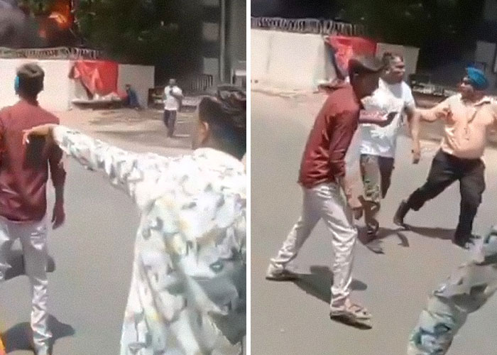 People arguing on a street, depicting controversy related to Air India crash miracle survivor and actress accusations. People arguing on a street, depicting controversy related to Air India crash miracle survivor and actress accusations.