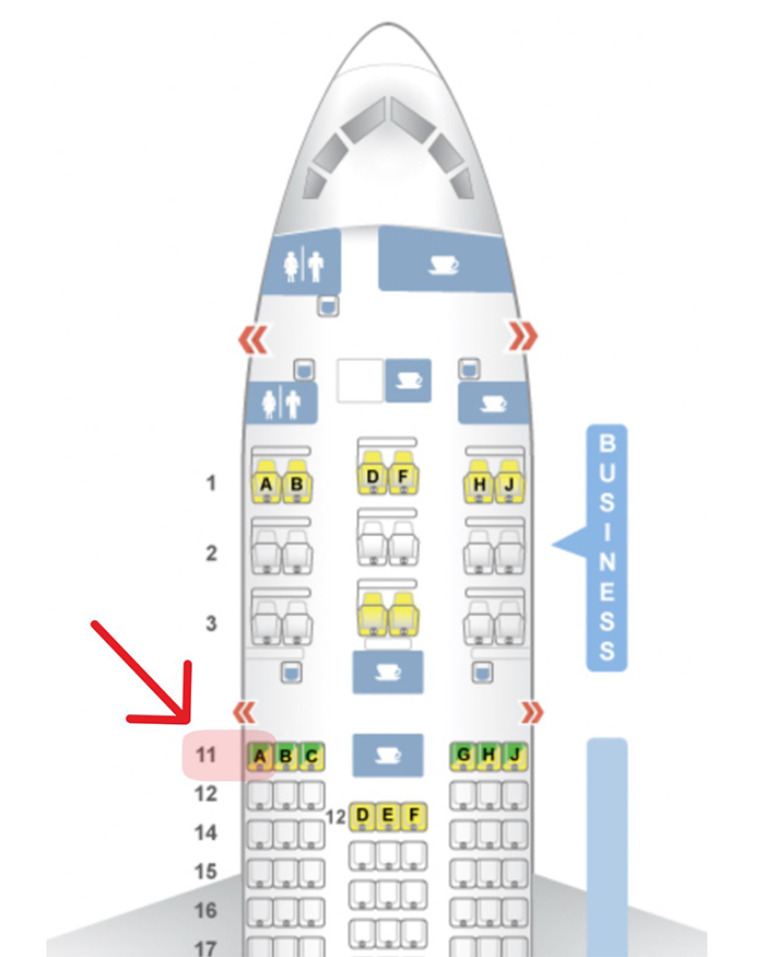 Air India crash seating chart highlighting sole survivor and brother’s seats marked with a red arrow. Air India crash seating chart highlighting sole survivor and brother’s seats marked with a red arrow.