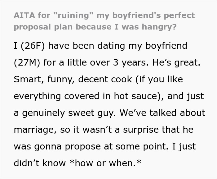 “Are You 6?”: Woman Ruins Her BF’s Proposal Because She Was Hangry, Splits The Internet “Are You 6?”: Woman Ruins Her BF’s Proposal Because She Was Hangry, Splits The Internet