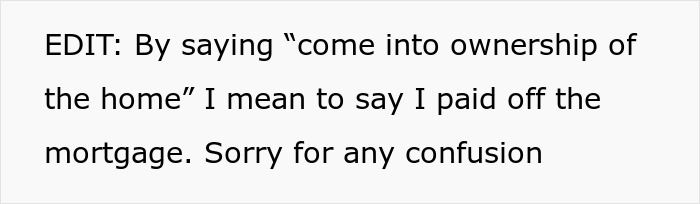 Text post with an edit clarifying mortgage payment, reflecting a man concerned about a lawsuit seeking legal advice. Text post with an edit clarifying mortgage payment, reflecting a man concerned about a lawsuit seeking legal advice.