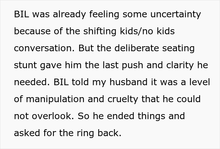 Text excerpt about ring bearer’s mother shocked after bride leaves her off guest list despite RSVP and help with wedding planning.