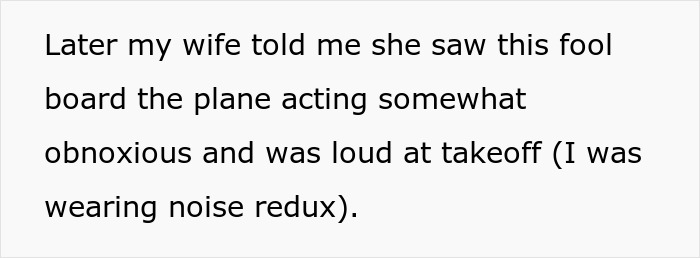 Text describing a passenger recalling an obnoxious guy slapping a napping passenger’s head to get attention on a plane.