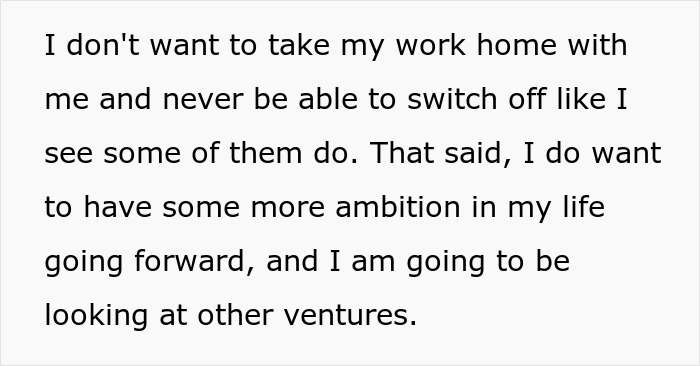 Text showing a personal reflection on balancing work and ambition amid girlfriend behaviour change in a relationship.