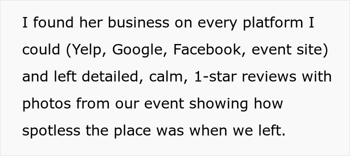 Guest ruins venue host’s reputation by posting 1-star reviews claiming sparkling clean place was left spotless. Guest ruins venue host’s reputation by posting 1-star reviews claiming sparkling clean place was left spotless.