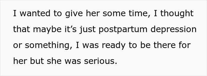 Text showing a person reflecting on giving time for postpartum depression but realizing the situation was serious. Text showing a person reflecting on giving time for postpartum depression but realizing the situation was serious.