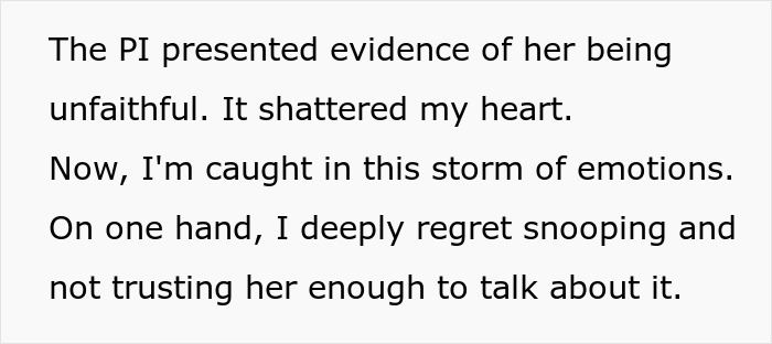 Man struggles to handle emotional fallout after PI uncovers unfaithful partner, leaving his heart shattered and full of regret. Man struggles to handle emotional fallout after PI uncovers unfaithful partner, leaving his heart shattered and full of regret.