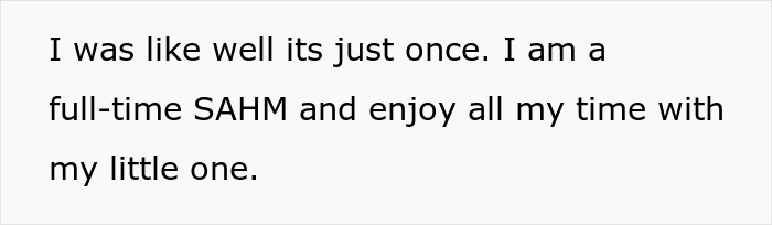 Text expressing a mom explaining she is a full-time SAHM enjoying time with her little one. Text expressing a mom explaining she is a full-time SAHM enjoying time with her little one.