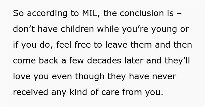Text excerpt discussing an absent grandma trying to reconnect after 25 years and facing rejection from family. Text excerpt discussing an absent grandma trying to reconnect after 25 years and facing rejection from family.