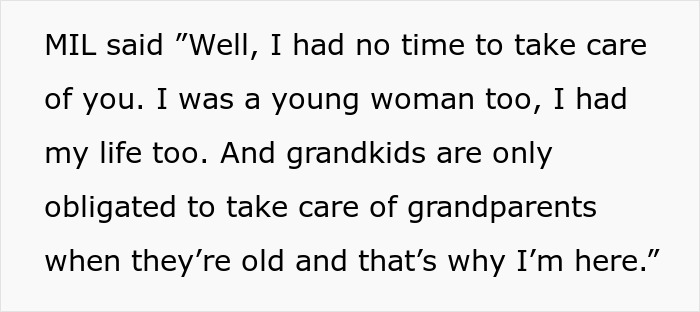 Text excerpt showing an absent grandma trying to reconnect after 25 years, facing rejection and a slammed door. Text excerpt showing an absent grandma trying to reconnect after 25 years, facing rejection and a slammed door.