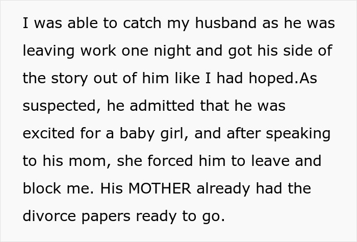Pregnant daughter-in-law accused of manipulating baby’s gender by mother-in-law, leading husband to file for divorce silently. Pregnant daughter-in-law accused of manipulating baby’s gender by mother-in-law, leading husband to file for divorce silently.