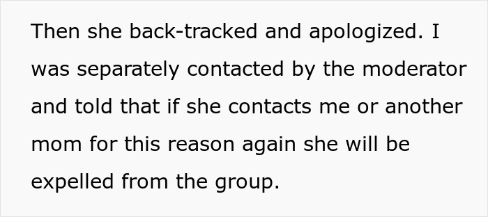 Text on a digital screen describing a mom back-tracking and apologizing after a babysitting assumption conflict. Text on a digital screen describing a mom back-tracking and apologizing after a babysitting assumption conflict.