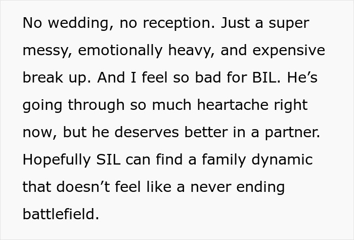 Text excerpt showing emotional message about a mother of ring bearer shocked and left off the wedding guest list despite RSVP and help.