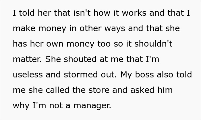 Text excerpt showing girlfriend behaviour change in relationship with conflict over money and communication issues.