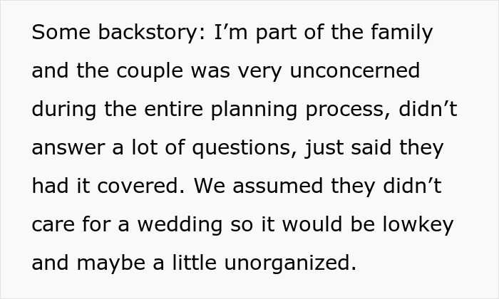 Wedding guests shocked and confused after couple reveals they secretly eloped years before the wedding day ceremony.