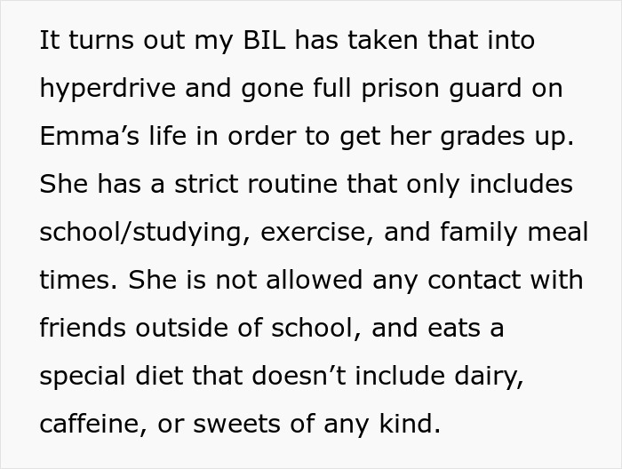 Text about niece’s strict home life, showing woman debating calling CPS after learning main details. Text about niece’s strict home life, showing woman debating calling CPS after learning main details.