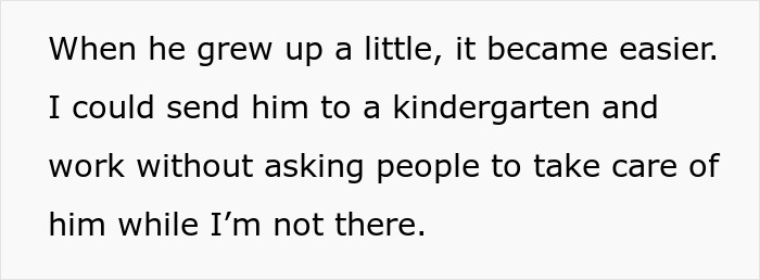 Text excerpt about sending a child to kindergarten as a grandmother tries to reconnect after 25 years. Text excerpt about sending a child to kindergarten as a grandmother tries to reconnect after 25 years.