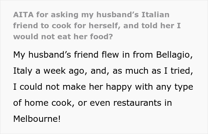 Text excerpt discussing hosting Italian friend, using spices, and drinking cappuccino after noon at home. Text excerpt discussing hosting Italian friend, using spices, and drinking cappuccino after noon at home.