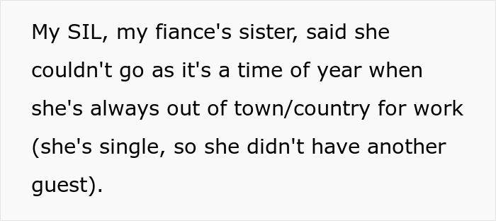 Text excerpt from a story about a bride refusing to change the menu for her vegan sister-in-law despite family drama. Text excerpt from a story about a bride refusing to change the menu for her vegan sister-in-law despite family drama.
