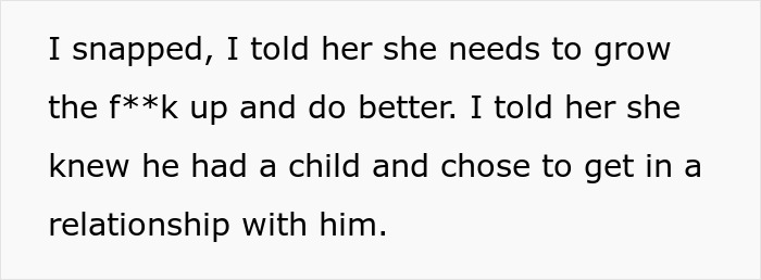 Text excerpt displaying a woman giving advice to an upset pregnant coworker about her relationship choices. Text excerpt displaying a woman giving advice to an upset pregnant coworker about her relationship choices.