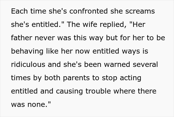 Text excerpt about a friend and stepdaughter causing trouble at a pool party, focusing on entitled behavior.
