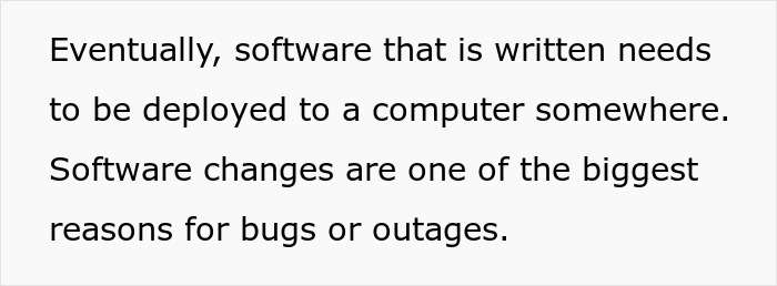 Text describing software deployment challenges and how strict adherence to unworkable deployment rules impacts management decisions. Text describing software deployment challenges and how strict adherence to unworkable deployment rules impacts management decisions.