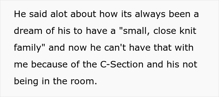 Text excerpt about a man explaining his inability to bond with his daughter due to her being a cesarean baby. Text excerpt about a man explaining his inability to bond with his daughter due to her being a cesarean baby.
